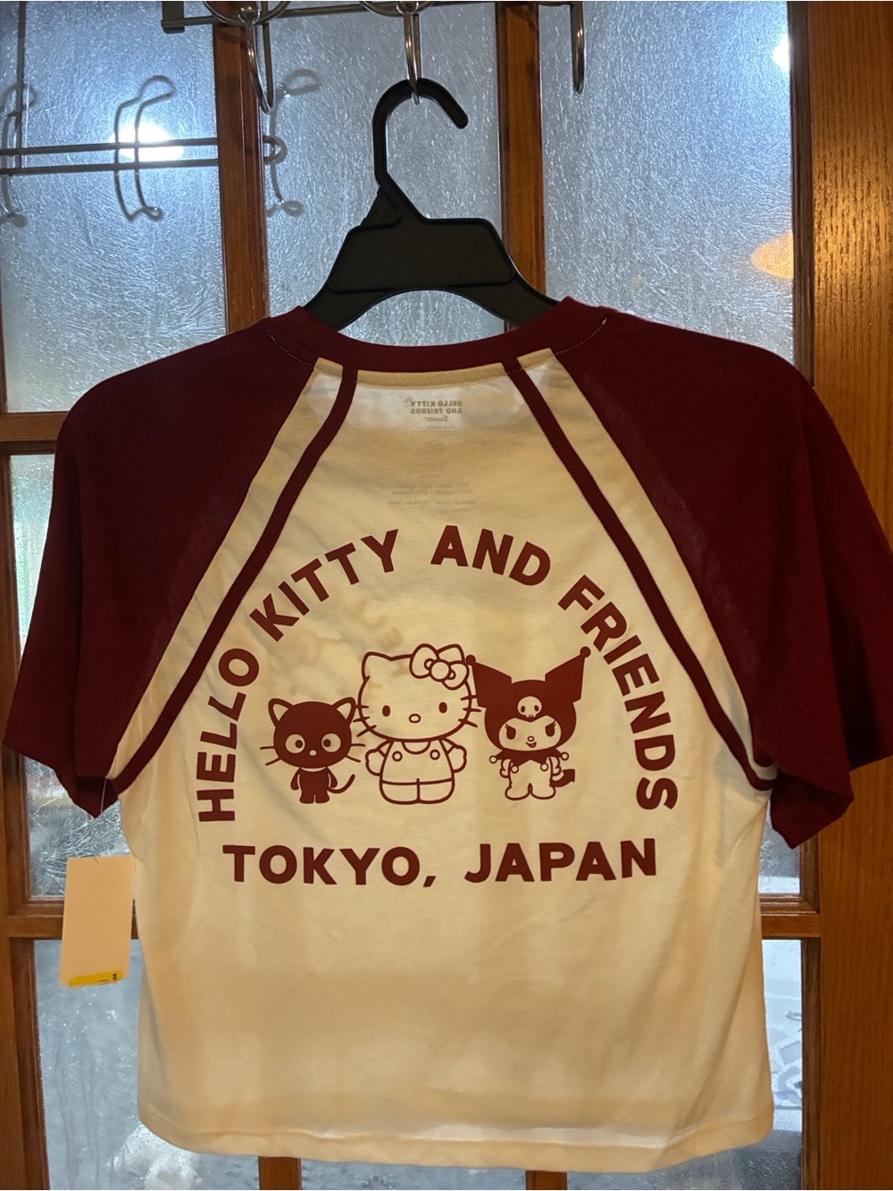 Hello Kitty Raglan Tee - White & Maroon - Picture 3 of 3